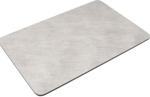 MontVoo -Bath Mat Rug-Rubber Backing Non Slip Quick Dry Absorbent Thin Bathroom Rugs Fit Under Door-Faux Suede Surface Bathroom Floor Mats-Shower Rug for in Front of Bathtub Shower Gray 16"x24" - Image 5