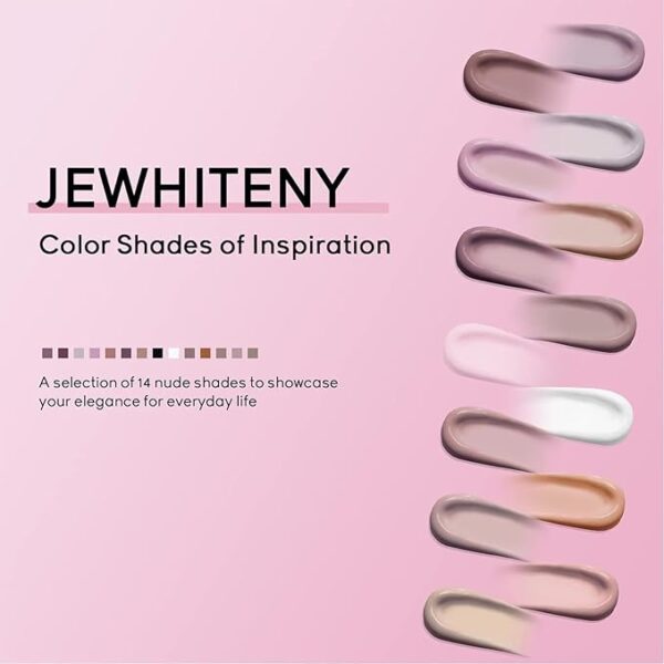 JEWHITENY Poly Extension Gel Nail Kit 14 PCS Poly Gel With Mini Nail Lamp Poly Nail Gel Kit with Slip Solution Basic Poly Gel Nail Art Tools Nail Art Design Beginner Kit - Image 2