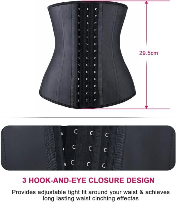 YIANNA Waist Trainer for Women Latex Underbust Waist Cincher Corset Sport Girdle Hourglass Body Shaper - Image 3