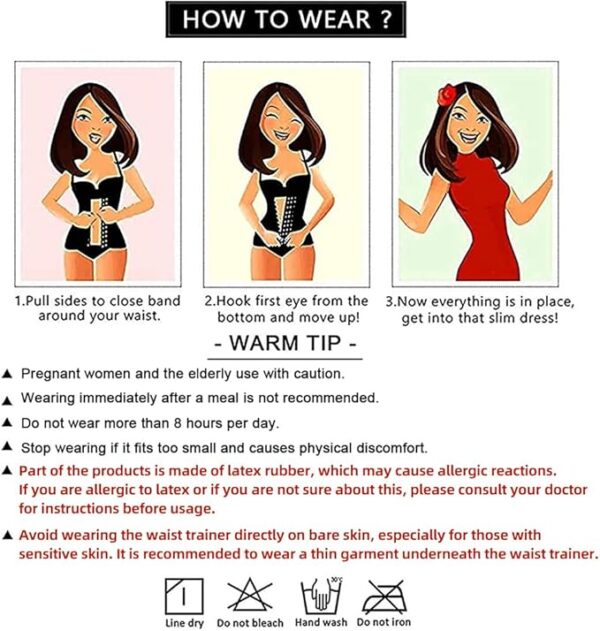 YIANNA Waist Trainer for Women Latex Underbust Waist Cincher Corset Sport Girdle Hourglass Body Shaper - Image 4