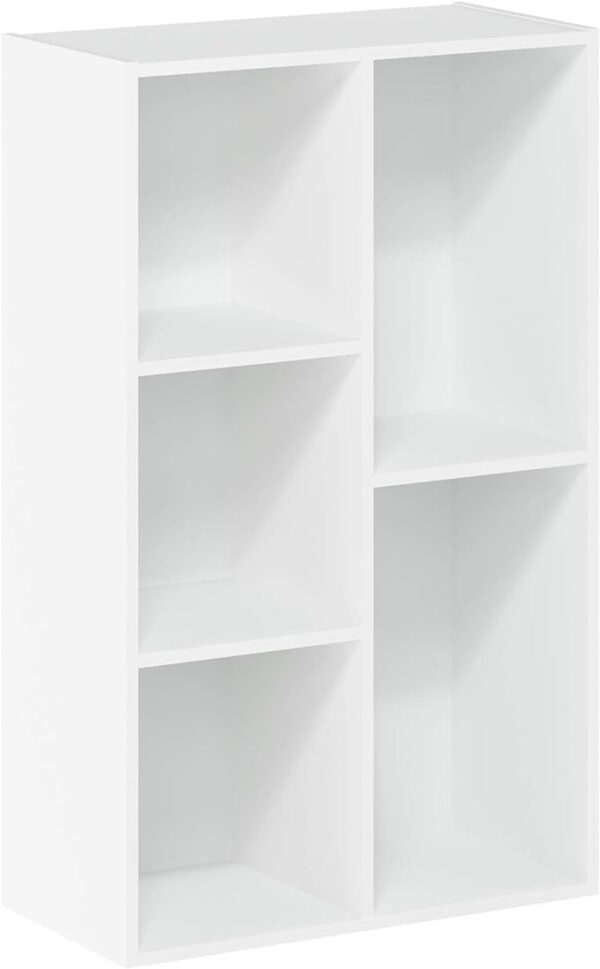 Furinno Luder Bookcase / Book / Storage , 5-Cube, White - Image 2