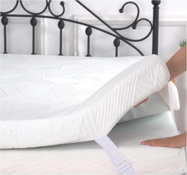 3 Inch Queen Memory Foam Mattress Topper, Cooling Gel Bed Topper with Removable Cover, Soft & Pain Relief & Breathable, CertiPUR-US & Oeko-Tex Certified