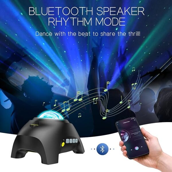 Northern Galaxy Light Aurora Projector with 33 Light Effects, Night Lights LED Star Projector for Bedroom Nebula Lamp, Remote, White Noises, Bluetooth Speaker for Parties, Gifts, Christmas, Birthday - Image 4