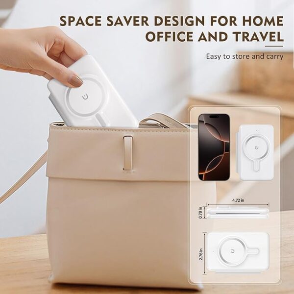 Magnetic Wireless Charger for iPhone: 3 in 1 Travel Charging Station for Apple Devices for iPhone 16 15 14 13 12 Pro Max Plus - Foldable Charging Pad for Apple Watch Series & Airpods 3 2 Pro - Image 3