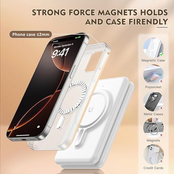 Magnetic Wireless Charger for iPhone: 3 in 1 Travel Charging Station for Apple Devices for iPhone 16 15 14 13 12 Pro Max Plus - Foldable Charging Pad for Apple Watch Series & Airpods 3 2 Pro - Image 2