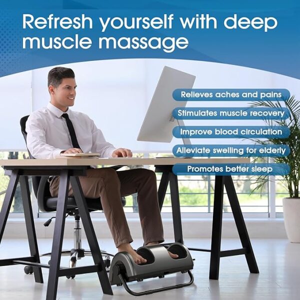 TISSCARE Shiatsu Foot Massager with Heat: Foot Massager for Plantar Fasciitis, Neuropathy, Circulation and Pain Relief, Massage Feet/Leg/Calf/Ankle at Home/Office, Christmas Gifts for Women and Men - Image 6