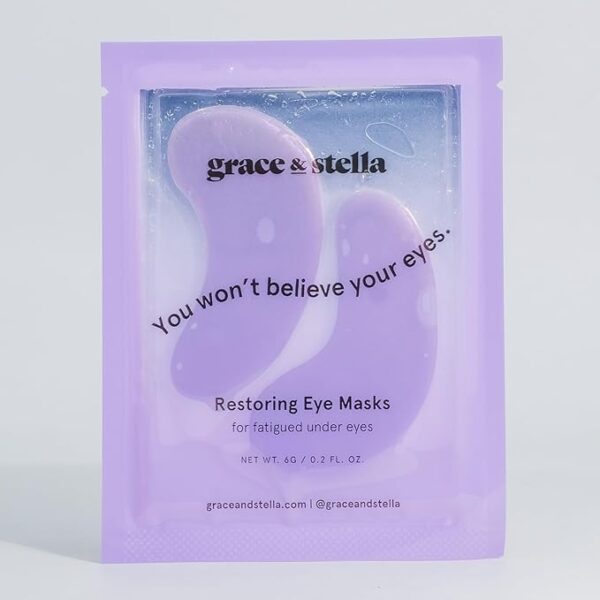 grace & stella Under Eye Patches for Puffy Eyes and Dark Circles (Retinol, 24 Pairs) Restoring Gel Under Eye Masks with Hyaluronic Acid - Vegan Cruelty-Free Skincare Birthday Gifts for Women - Image 4