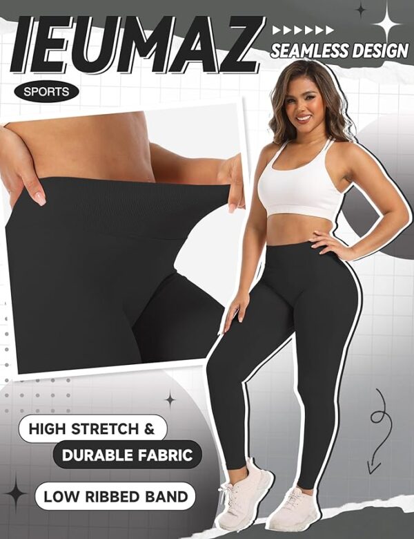 Scrunch Butt Lifting Leggings for Women Impact Leggings Gym Seamless Leggings Workout Leggings Tummy Control Yoga Pant - Image 3