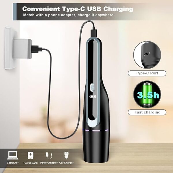 Handheld Vacuum Cordless, Car Vacuum with Brushless Motor & 14000Pa Suction, 1.2lbs Lightweight, LED Light, Slim Mini Vacuum Cleaner for Car Home Pet - Image 2