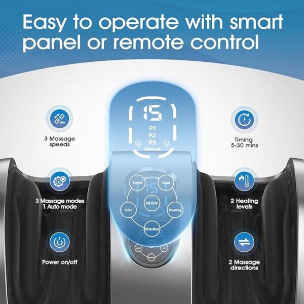TISSCARE Shiatsu Foot Massager with Heat: Foot Massager for Plantar Fasciitis, Neuropathy, Circulation and Pain Relief, Massage Feet/Leg/Calf/Ankle at Home/Office, Christmas Gifts for Women and Men - Image 2