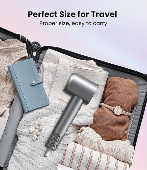 Hair Dryer with Diffuser, Negative Ionic Blow Dryer, Professional High-Speed Hairdryer with 110000 RPM Brushless Motor for Fast Drying, Lightweight Travel Hairdryer for Home Salon Women Man Curly Hair - Image 6
