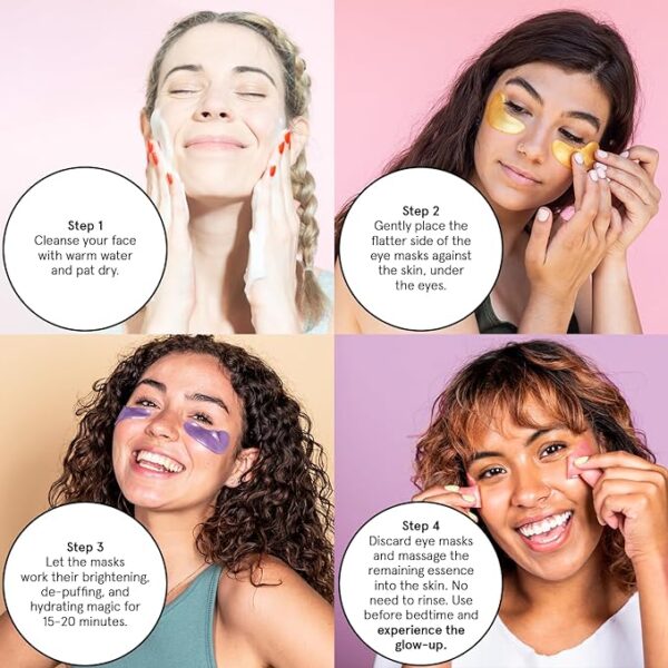 grace & stella Under Eye Patches for Puffy Eyes and Dark Circles (Retinol, 24 Pairs) Restoring Gel Under Eye Masks with Hyaluronic Acid - Vegan Cruelty-Free Skincare Birthday Gifts for Women - Image 6