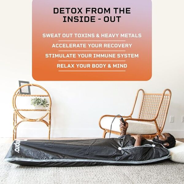 LifePro Bioremedy Sauna Blanket for Detoxification - Portable Far Infrared Sauna for Home Detox Calm Your Body and Mind - Image 4