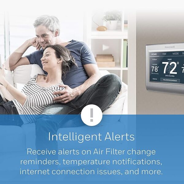 Honeywell Home RTH9585WF1004 Wi-Fi Smart Color Thermostat, 7 Day Programmable, Touch Screen, Energy Star, Alexa Ready, Gray - Image 4