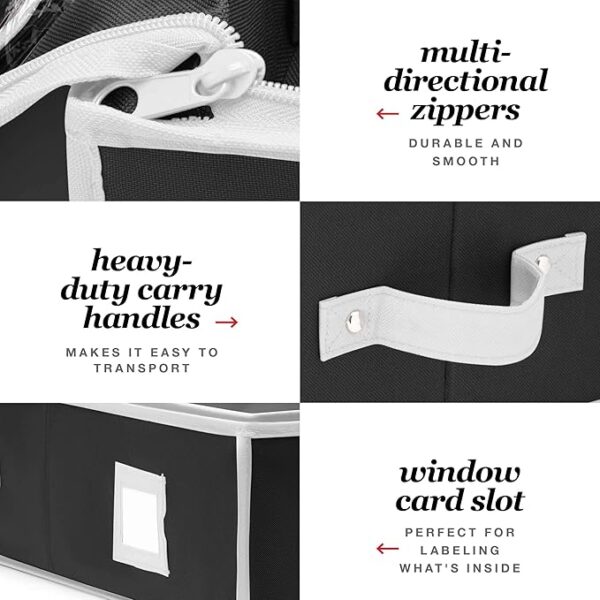 Wrapping Paper Organizer Storage for Christmas Gifts Wrapping Paper (6 Colors) Underbed Storage Container with Interior Pockets, Fits 24 Rolls - Image 2