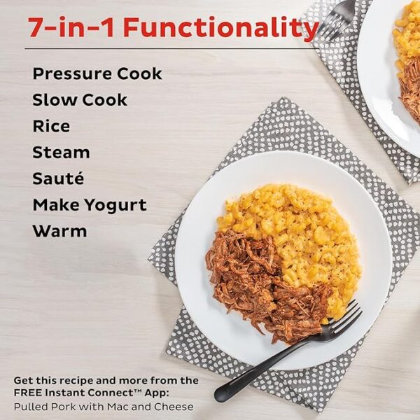 Instant Pot Duo 7-in-1 Electric Pressure Cooker, Slow Cooker, Rice Cooker, Steamer, Sauté, Yogurt Maker, Warmer & Sterilizer, Includes App With Over 800 Recipes, Stainless Steel, 8 Quart - Image 5