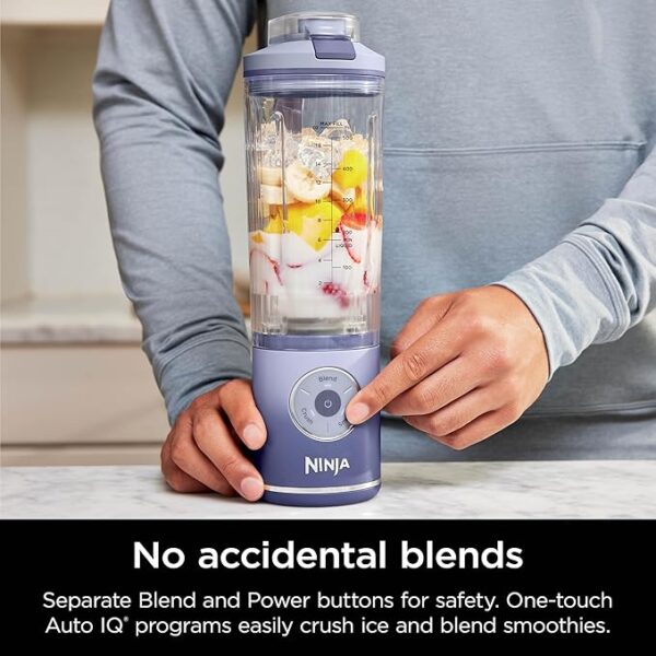 Ninja Blast Max, Portable Blender + Twist & Go, Personal Blender, Ninja Blender, Smoothie, Blend, Ice Crush, 3 Programs, Cordless, 22 oz removable Vessel, Dishwasher Safe, Leakproof, Lavender, BC251LD - Image 5