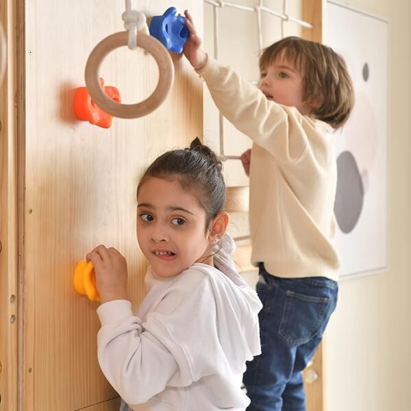 Avenlur Walnut 9-in-1 Swedish Ladder Wall Gym Set - Image 3