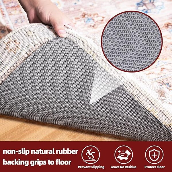 BAGAIL Felt and Natural Rubber Backing Rug Pads 1/4” Thick, 5 x 7 Ft Non Slip Carpet Gripper Keep Rugs in Place, Under Area Rug Protective Cushioned Pads, Carpet Runners, Hardwood Floors Protection - Image 6
