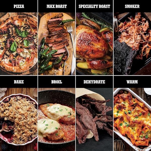 Ninja Woodfire Outdoor Pizza Oven, 8-in-1 Portable Electric Roaster Oven, Heats up to 700°F, 5 Artisan Pizza Settings, Integrated BBQ Smoker Box, Includes Flavored Wood Pellets, Terracotta Red - Image 2