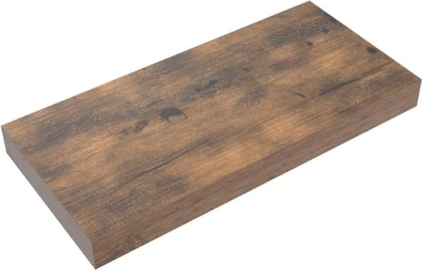 QEEIG Floating Shelves for Wall Bathroom Shelf Bedroom Kitchen Farmhouse Small Book Shelf 16 inch Set of 3, Rustic Brown (015-BN3) - Image 4