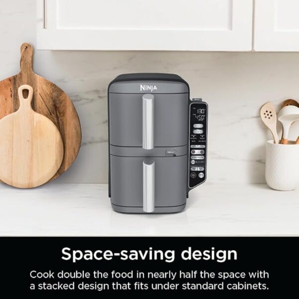 Ninja DoubleStack XL Smart 2-Basket Air Fryer, Smart Cook System, DoubleStack Technology Cook 4 Foods at Once, Space Saving Design, 10 QT, 6-in-1, Smart Finish & Match Cook, Air Fry, Broil, Bake SL451 - Image 6