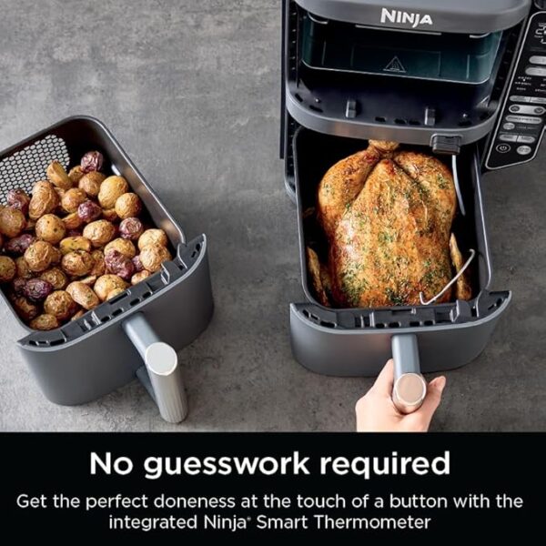Ninja DoubleStack XL Smart 2-Basket Air Fryer, Smart Cook System, DoubleStack Technology Cook 4 Foods at Once, Space Saving Design, 10 QT, 6-in-1, Smart Finish & Match Cook, Air Fry, Broil, Bake SL451 - Image 2
