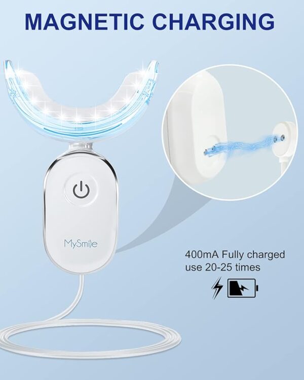 MySmile Teeth Whitening Accelerator Light Powerful 28 LED Blue Light Each 10 Minutes at A Time with USB Charger Mouth Trays Form Perfectly Teeth Care Oral(Only 1Pcs LED Light and 4ml Gel) - Image 2
