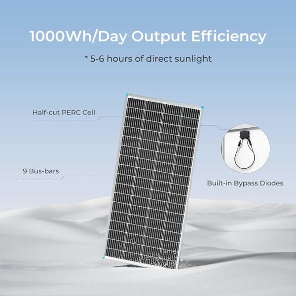 Renogy Solar Panel 200 Watt 12 Volt, High-Efficiency Monocrystalline PV Module Power Charger for RV Marine Rooftop Farm Battery and Other Off-Grid Applications, 200W, Single - Image 3