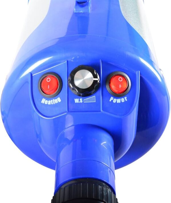 SHELANDY Groomer Partner Pet Hair Force Dryer Dog Grooming Blower with Heater (Blue) - Image 6