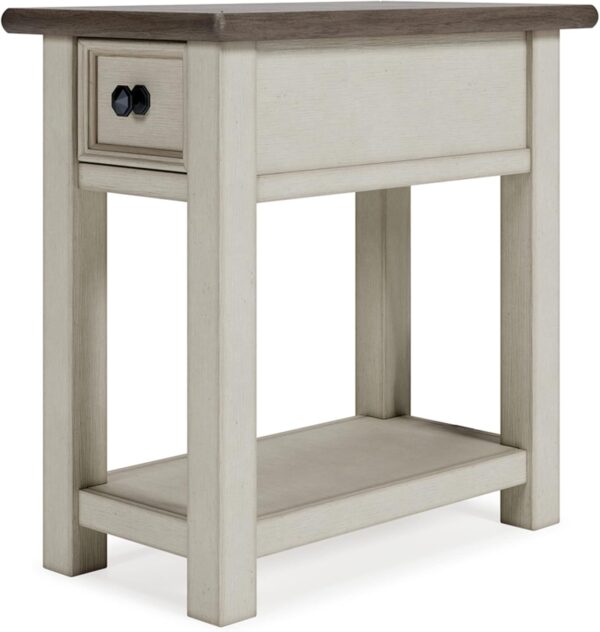 Signature Design by Ashley Bolanburg Farmhouse Chair Side End Table, Light Brown & Whitewash - Image 4
