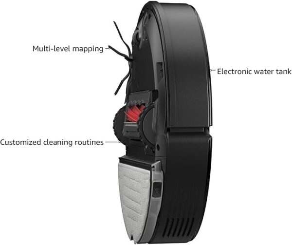 roborock Q7 Max Robot Vacuum and Mop Cleaner, 4200Pa Strong Suction, Lidar Navigation, Multi-Level Mapping, No-Go&No-Mop Zones, 180mins Runtime, Works with Alexa, Perfect for Pet Hair(Black) - Image 2