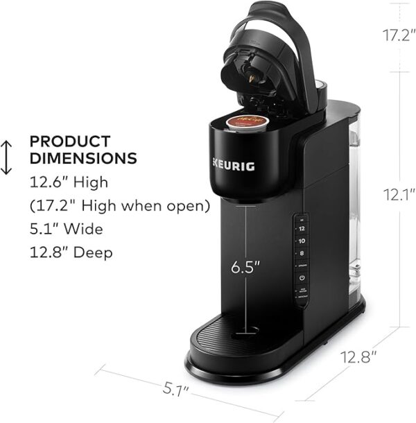 Keurig K-Express Single Serve K-Cup Pod Coffee Maker, 3 Brew Sizes, Strong Button Feature, 42oz Removable Reservoir, Black - Image 3
