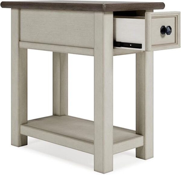 Signature Design by Ashley Bolanburg Farmhouse Chair Side End Table, Light Brown & Whitewash - Image 5