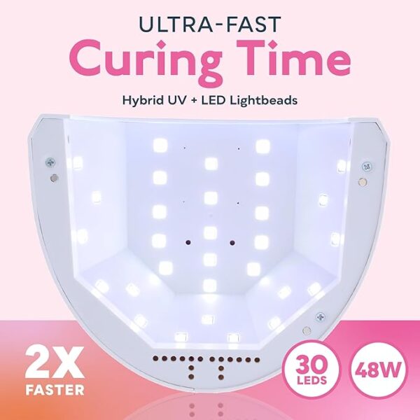 UV LED Nail Lamp, SUNUV Gel Nail Light for Nail Polish 48W UV Dryer with 3 Timers SUNone - Image 6