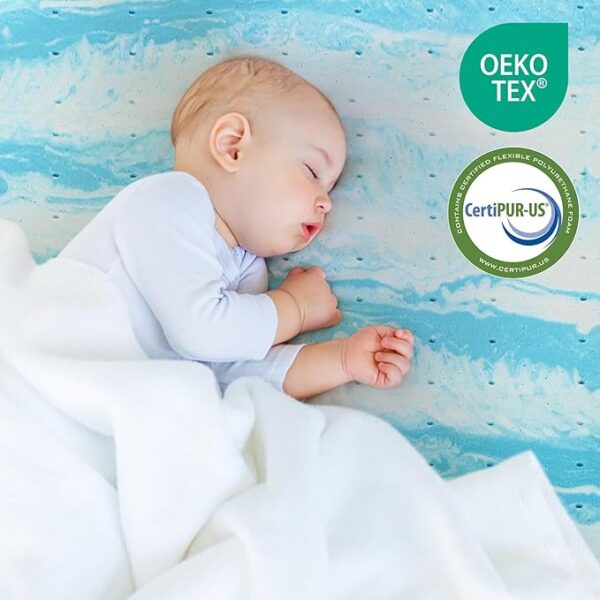 Mattress Topper King, 3 Inch Gel Memory Foam Bed Topper for King Size Bed, CertiPUR-US Certified, Blue - Image 5
