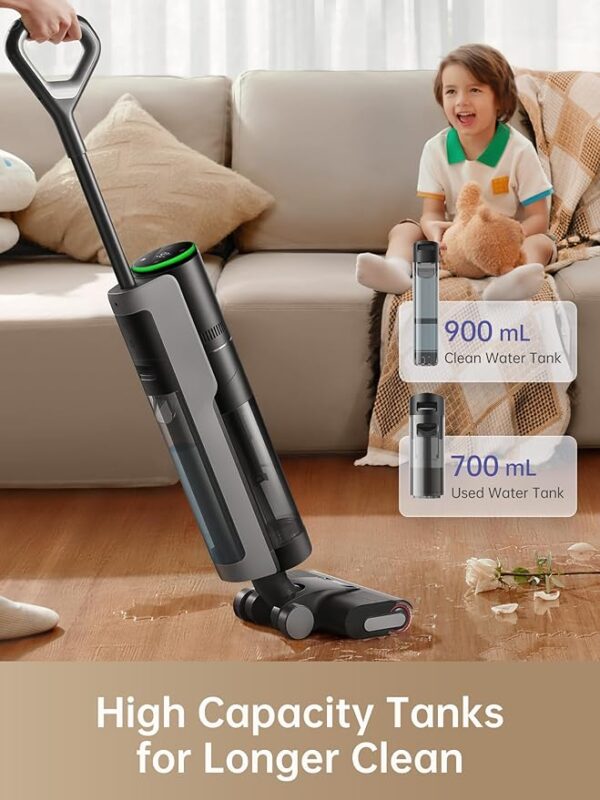dreame H12 PRO Wet Dry Vacuum Cleaner, Cordless Vacuum Mop All in One, Smart Floor Cleaner for Hard Floor, One-Step Edge to Edge Cleaning with Hot Air Drying - Image 4