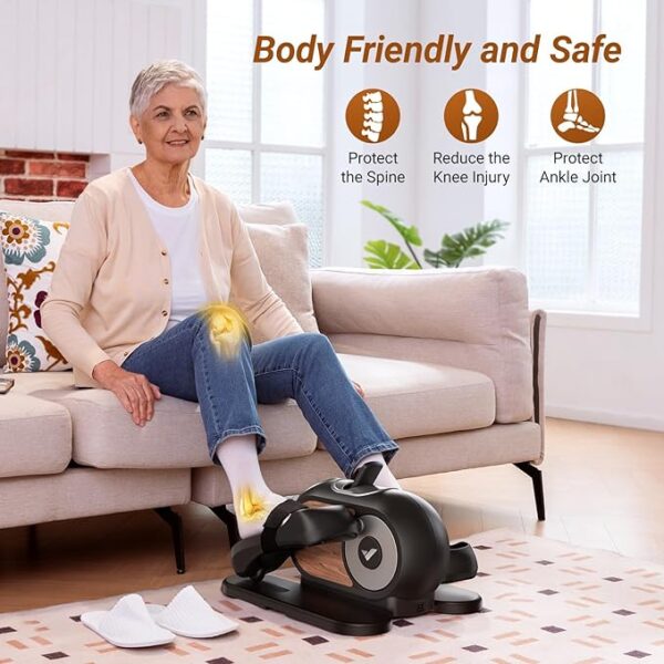 MERACH Under Desk Elliptical, Ellipse Leg Exerciser Electric as Seen on TV for Seniors with Remote Control & 12 Adjustable Speeds, Quiet Portable Seated Pedal Exerciser Machine for Home - Image 5