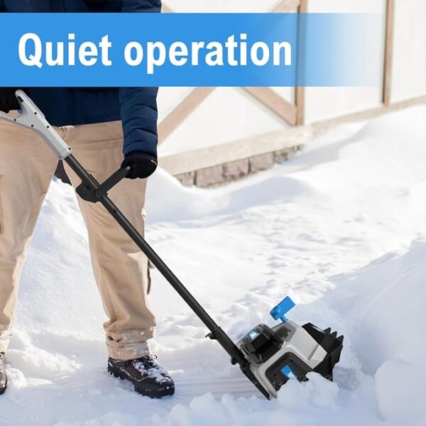 ROYAL GARDEN Cordless Snow Shovel, 40V 16” Brushless Snow Blower with Directional Plate (2 * 20V 4.0Ah Battery & Dual Charger Included) - Image 2