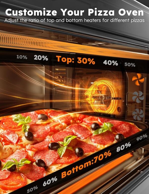 Nuwave Bravo XL Pro Air Fryer Toaster Oven with Grill Combo, 2025 New Ultra-Fast Convection System, 35% Crispier, 2X More Even, 142 Presets, 50-500F, Smarter Probe, PFAS Free, 30QT, Stainless Steel - Image 2
