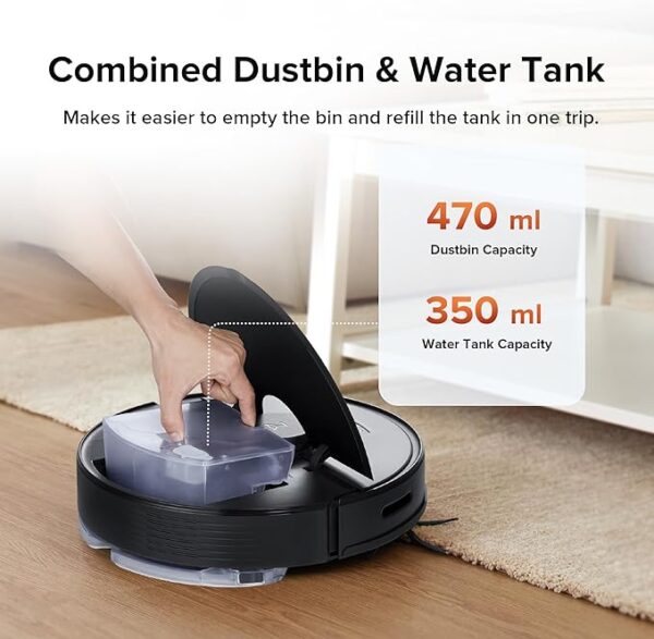 roborock Q7 Max Robot Vacuum and Mop Cleaner, 4200Pa Strong Suction, Lidar Navigation, Multi-Level Mapping, No-Go&No-Mop Zones, 180mins Runtime, Works with Alexa, Perfect for Pet Hair(Black) - Image 5
