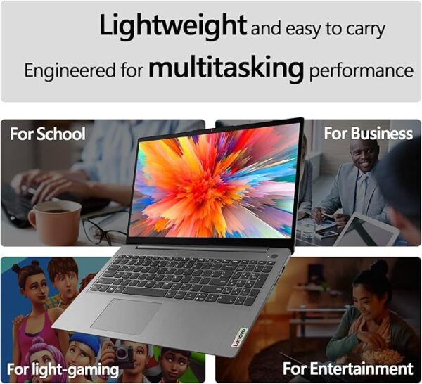 Lenovo IdeaPad 1 15.6" Laptop, 12GB RAM, 512GB SSD + 128GB eMMC, Grey | FHD Display, Intel Dual Core Processor - Image 2