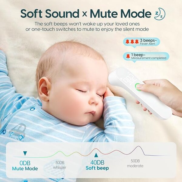 Thermometer for Adults and Kids, Fast Accurate Baby Thermometer, FSA HSA Eligible, Fever Alarm & Mute Mode, Baby Essentials - Lifetime Support - Image 5