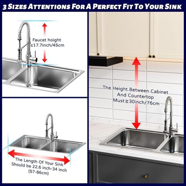 ADBIU Over The Sink Dish Drying Rack (Expandable Height and Length) Snap-On Design 2 Tier Large Dish Rack - Image 4
