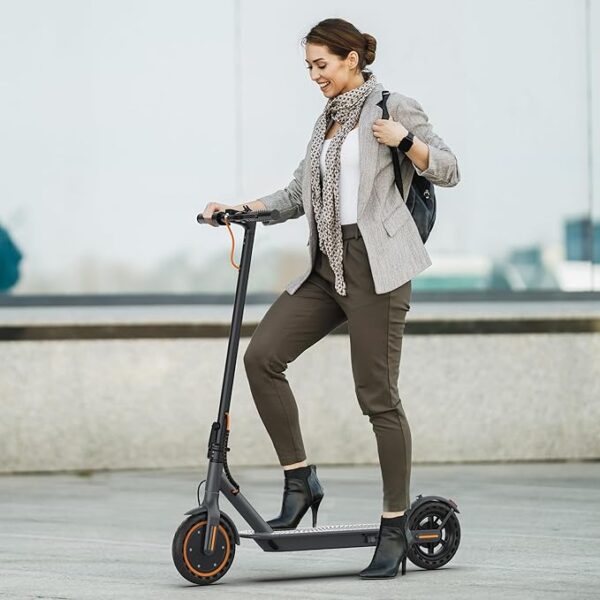 Electric Scooter Adult Basic/with Dual Suspension, Powerful 350W/500W Motor, Max Range 22-28 Miles, Max 19/21 MPH, Dual Braking System, Portable Folding Commuting - Image 2