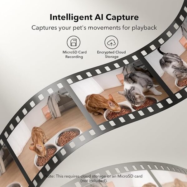 PETLIBRO Automatic Cat Feeder with Camera for Two Cats, 1080P HD Video with Night Vision, 5G WiFi Pet Feeder with Phone APP Control, 2-Way Audio for Cat & Dog, Low Food & Motion & Sound Alerts - Image 3
