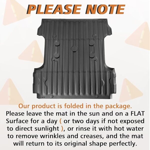 TripleAliners Truck Bed Mat & Crew Cab w/Fold Flat Storage Floor Mats Compatible with 2017-2022 Ford Super Duty F250/F350/F450 Accessories Perfectly (6.8FT Bed Mat+Floor Mats) - Image 2