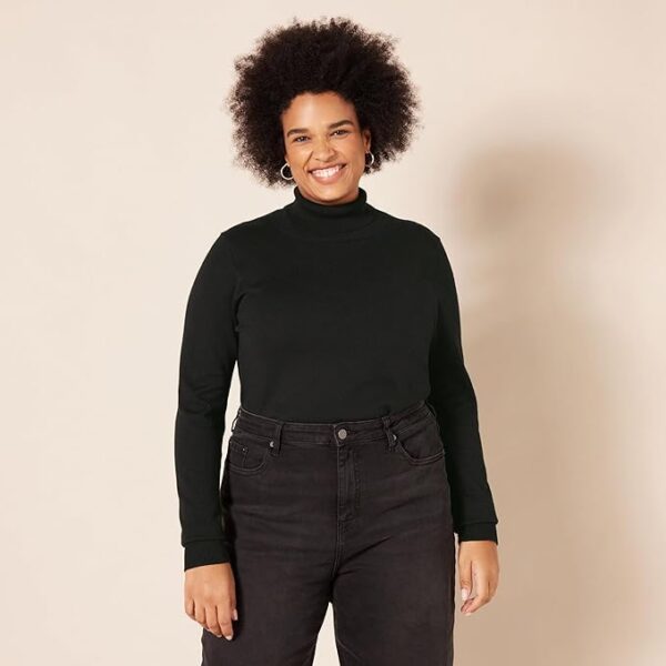 Essentials Women's Classic-Fit Lightweight Long-Sleeve Turtleneck Sweater (Available in Plus Size) - Image 3
