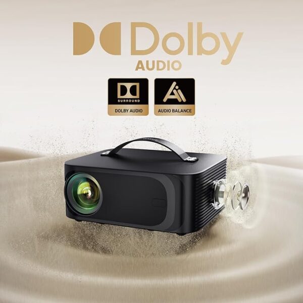 [Netflix-Licensed/Dolby Audio]Outdoor-Projector4K with Wifi 6 and Bluetooth,ONOAYO 800ANSI Native 1080P Portable Projector,Built-in Netflix/YouTube/PrimeVideo, Electric Focus Keystone Smart Projector - Image 6