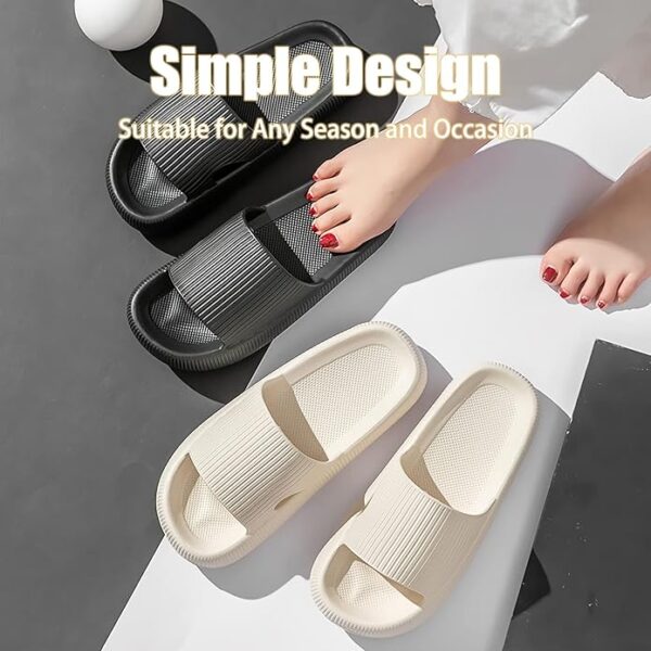 rosyclo Cloud Slippers for Women and Men, Pillow House Slippers Shower Shoes Indoor Slides Bathroom Sandals, Ultimate Comfort, Lightweight, Thick Sole, Non-Slip, Easy to Clean - Image 2